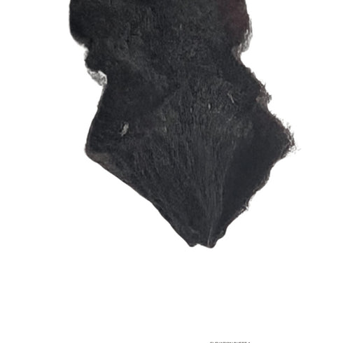 Close-up of dark textured material on a white background